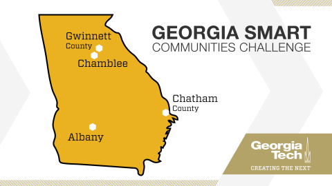 Georgia Smart Communities Challenge Winners Map